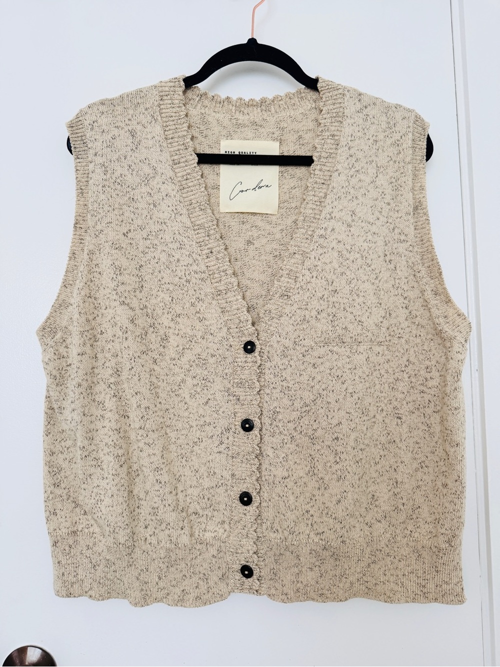 🆕 NWOT • Cordera Flecked Cotton Waistcoat • one size
